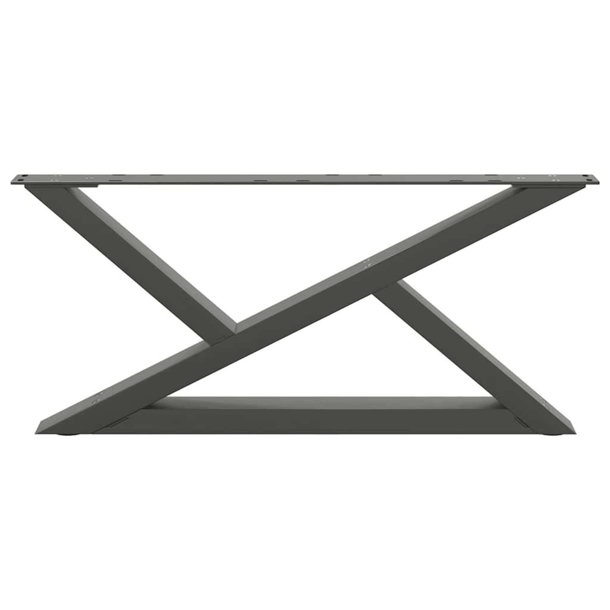 Voir la diapositive 5 : VIDAXL Pieds de table basse 2 pcs anthracite 70x(30-31,3) cm acier