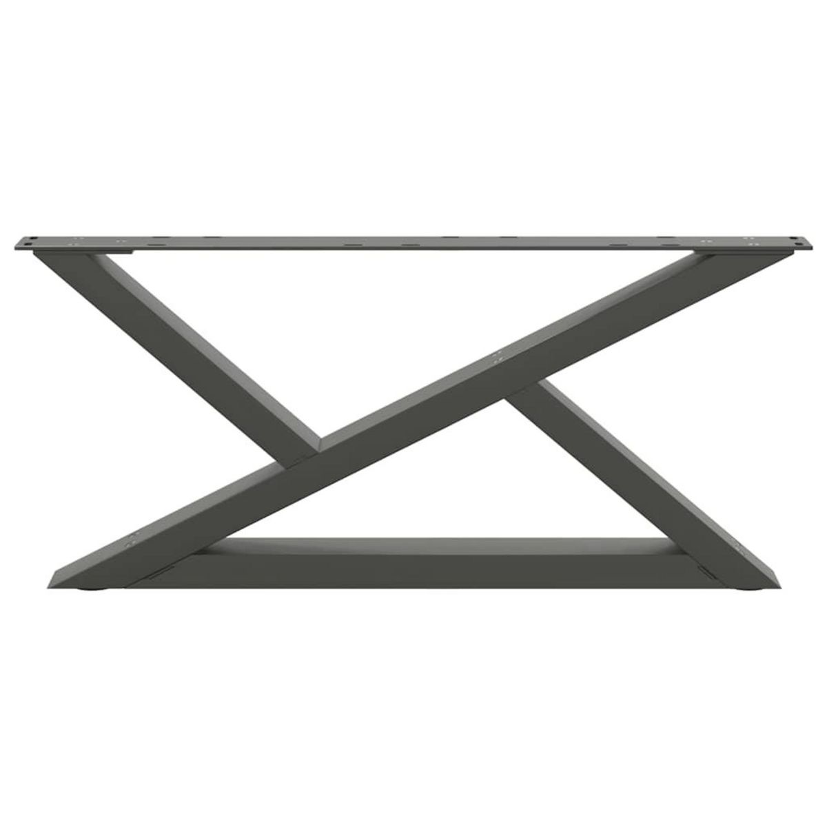 VIDAXL Pieds de table basse 2 pcs anthracite 70x(30-31,3) cm acier