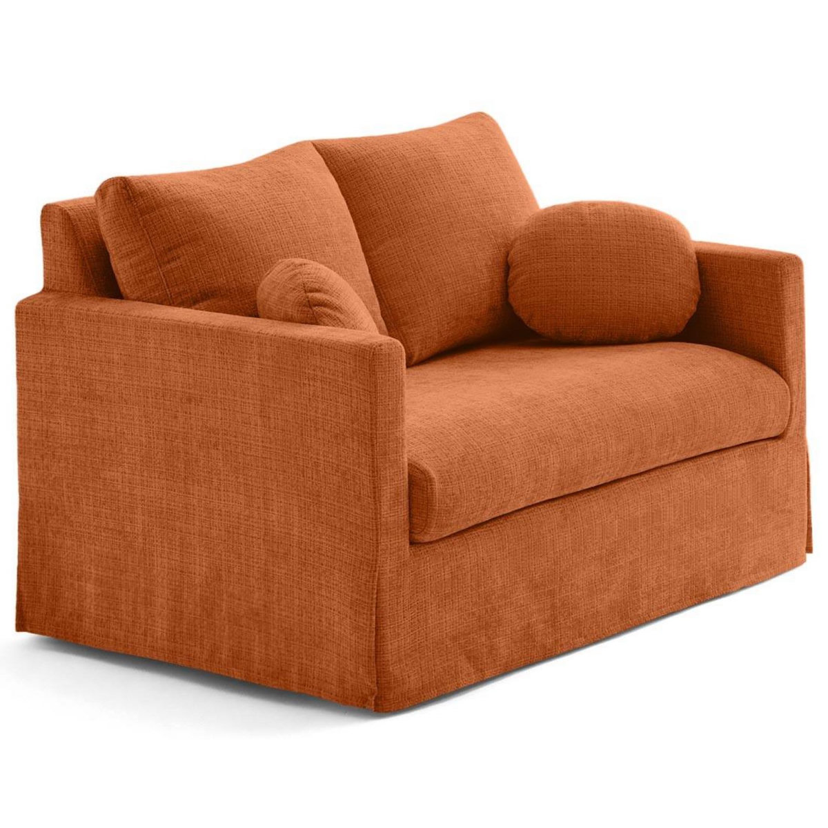 LISA DESIGN Serena - canapé droit déhoussable 2 places en velours texturé