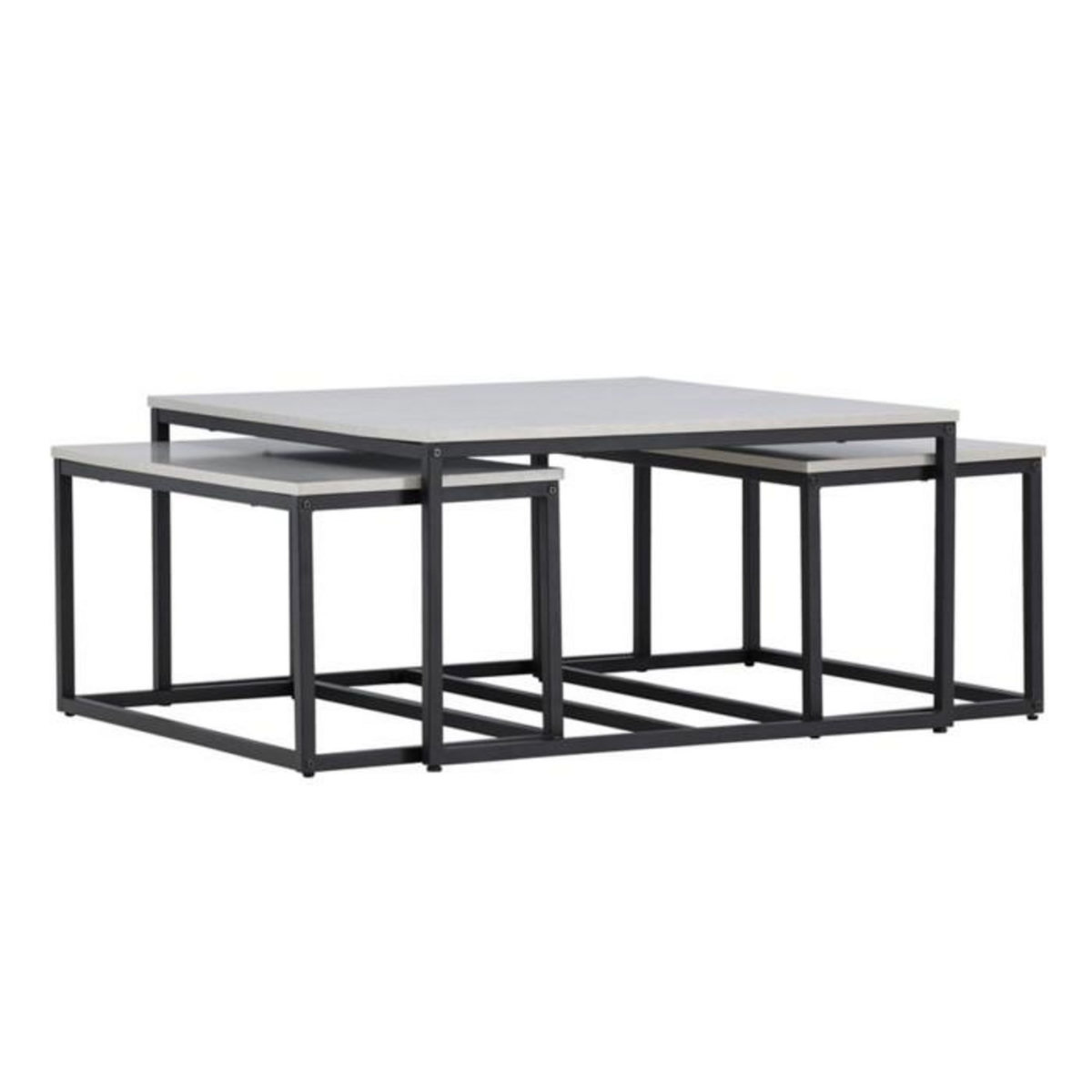 Paris Prix Lot de 3 Tables Basses Gigognes  Solna  80cm Gris