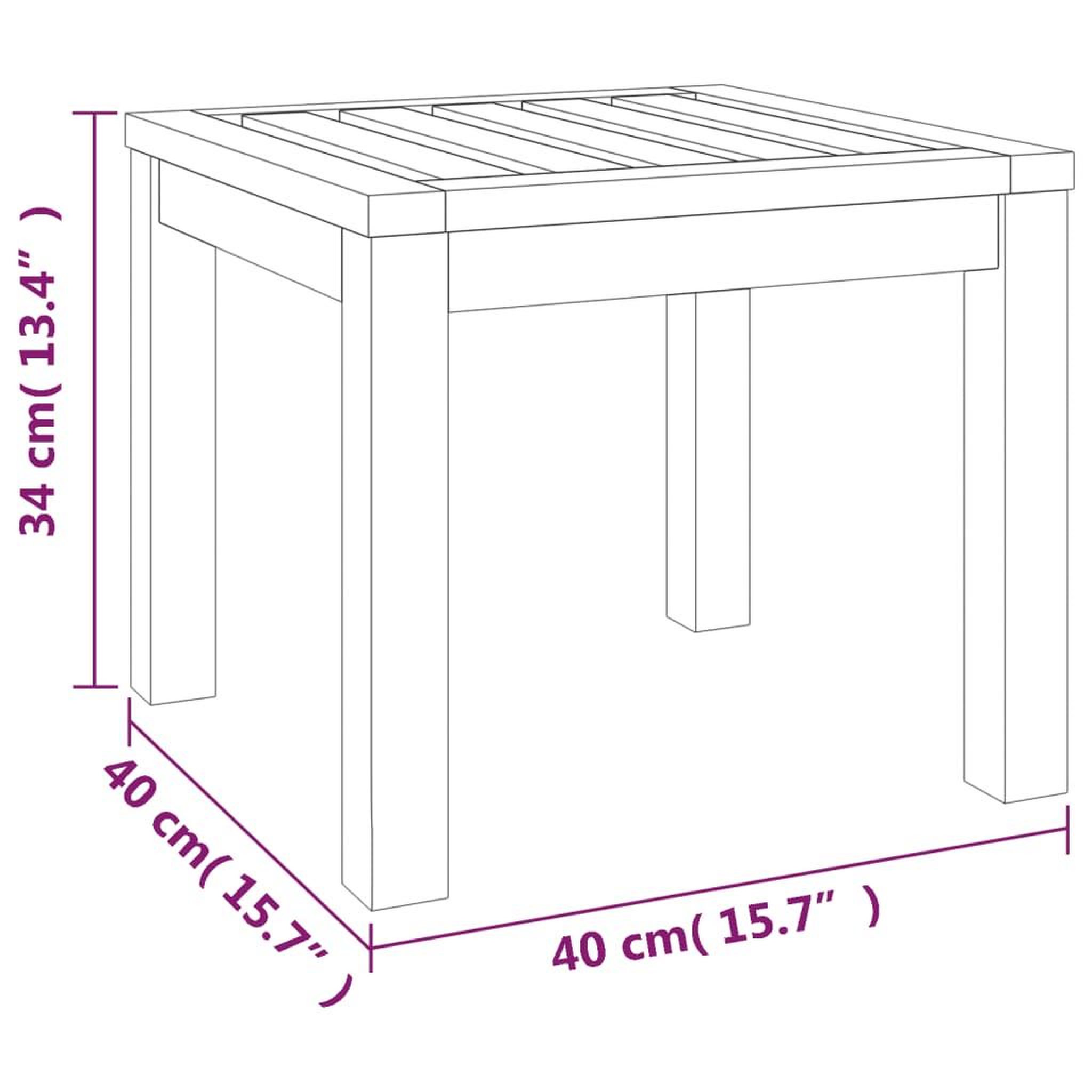 Voir la diapositive 6 : VIDAXL Tabourets de jardin et coussins lot de 2 Acacia solide