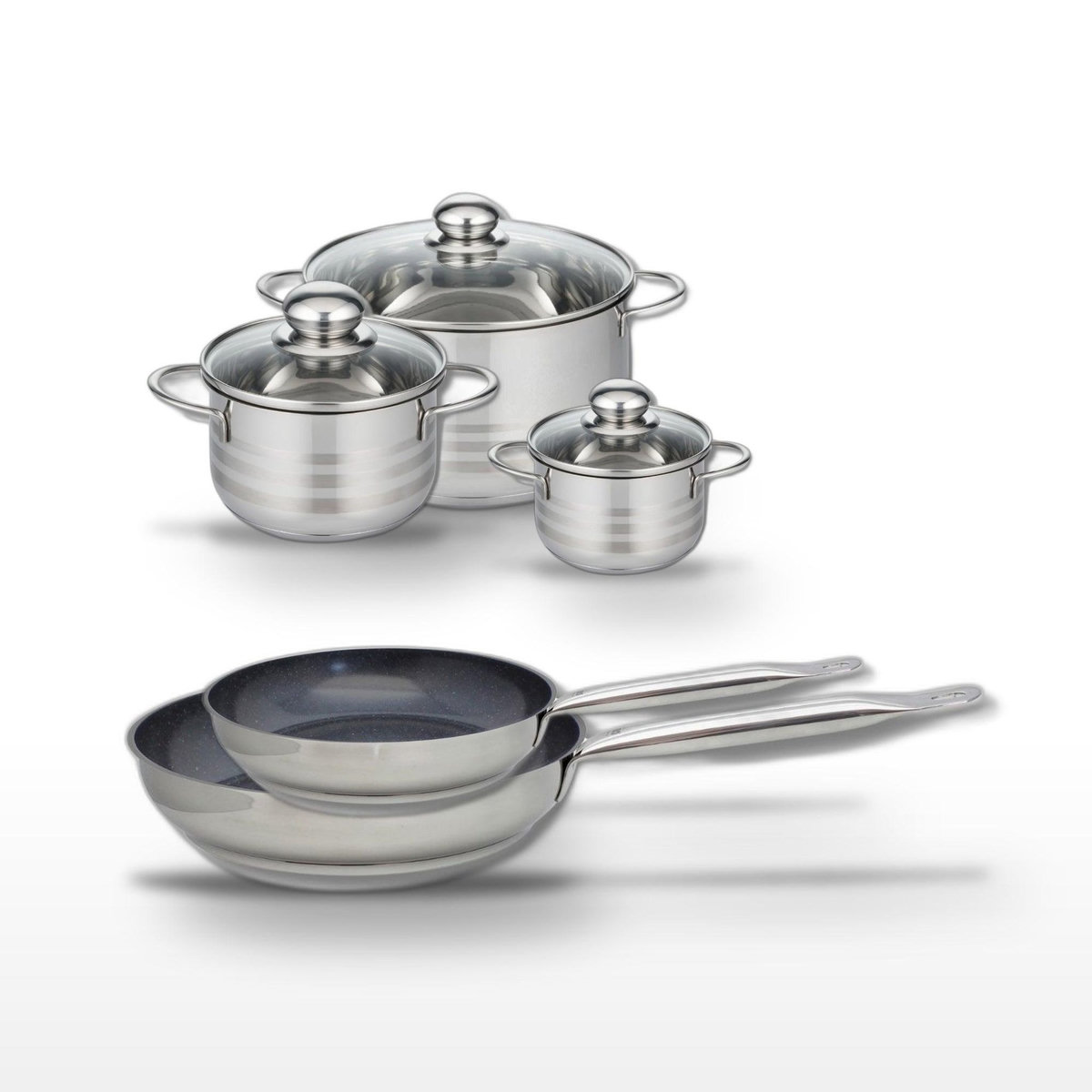 ELO Lot Poêles 24/28 cm & Faitouts 12/16/20 cm Elo Profi Therm Platinum