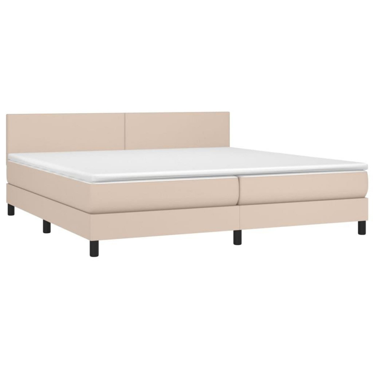VIDAXL Sommier a lattes de lit avec matelas LED Cappuccino 200x200 cm