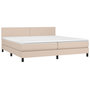 Voir la diapositive 3 : VIDAXL Sommier a lattes de lit avec matelas LED Cappuccino 200x200 cm