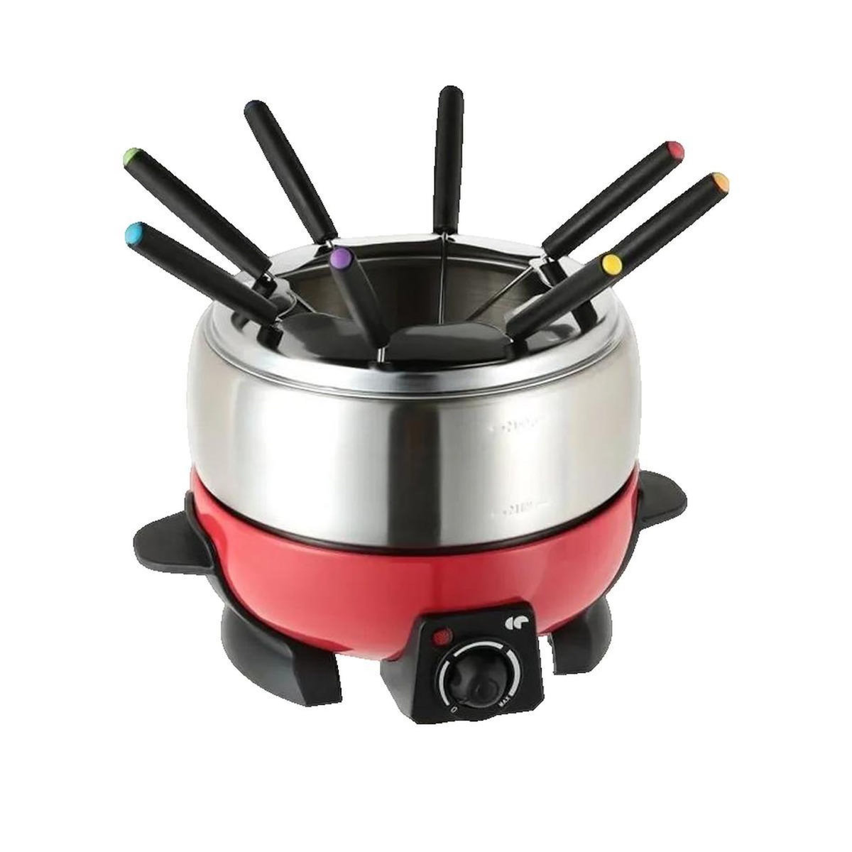 CONTINENTAL EDISON Appareil à fondue Continental Edison moderne rouge