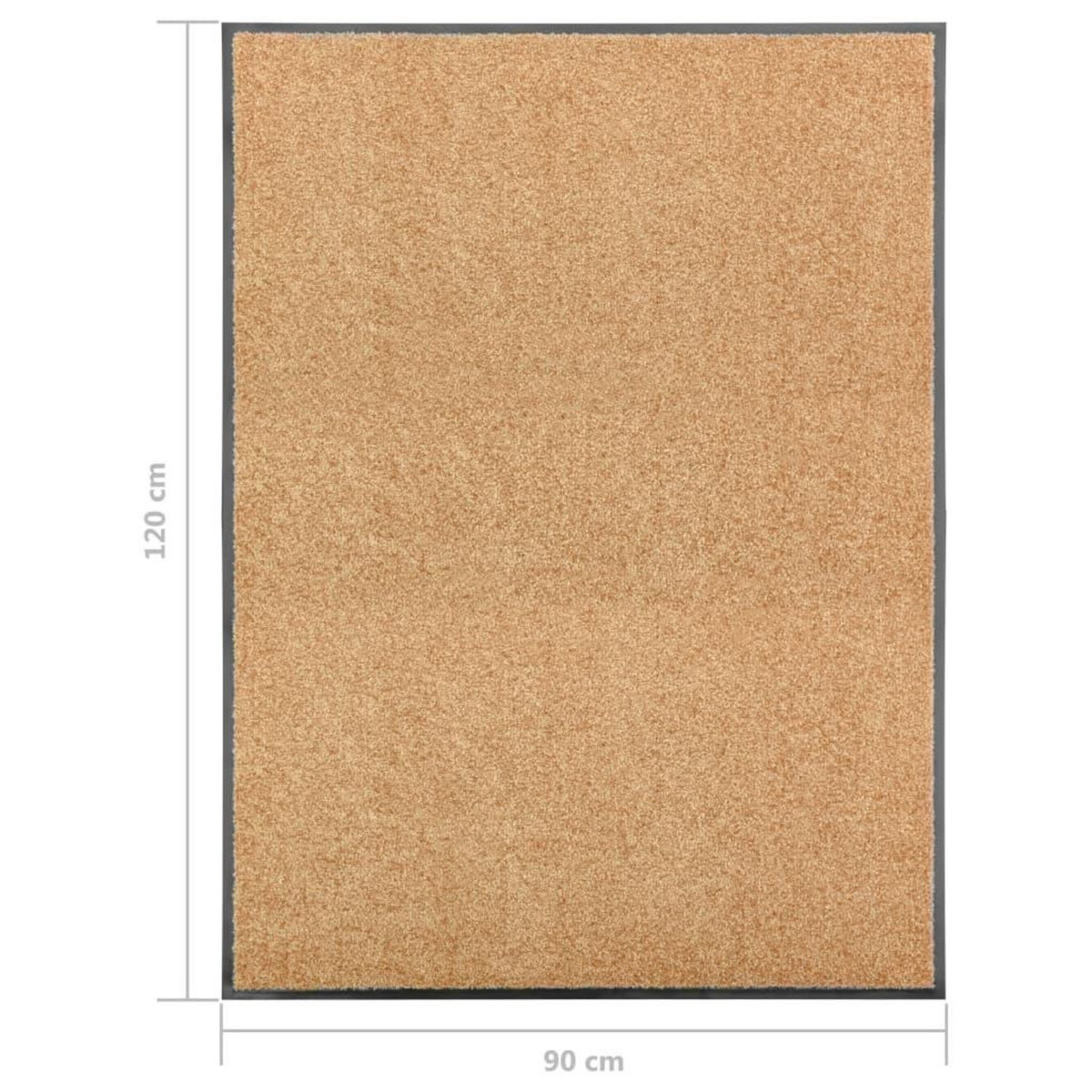 VIDAXL Paillasson lavable Creme 90x120 cm