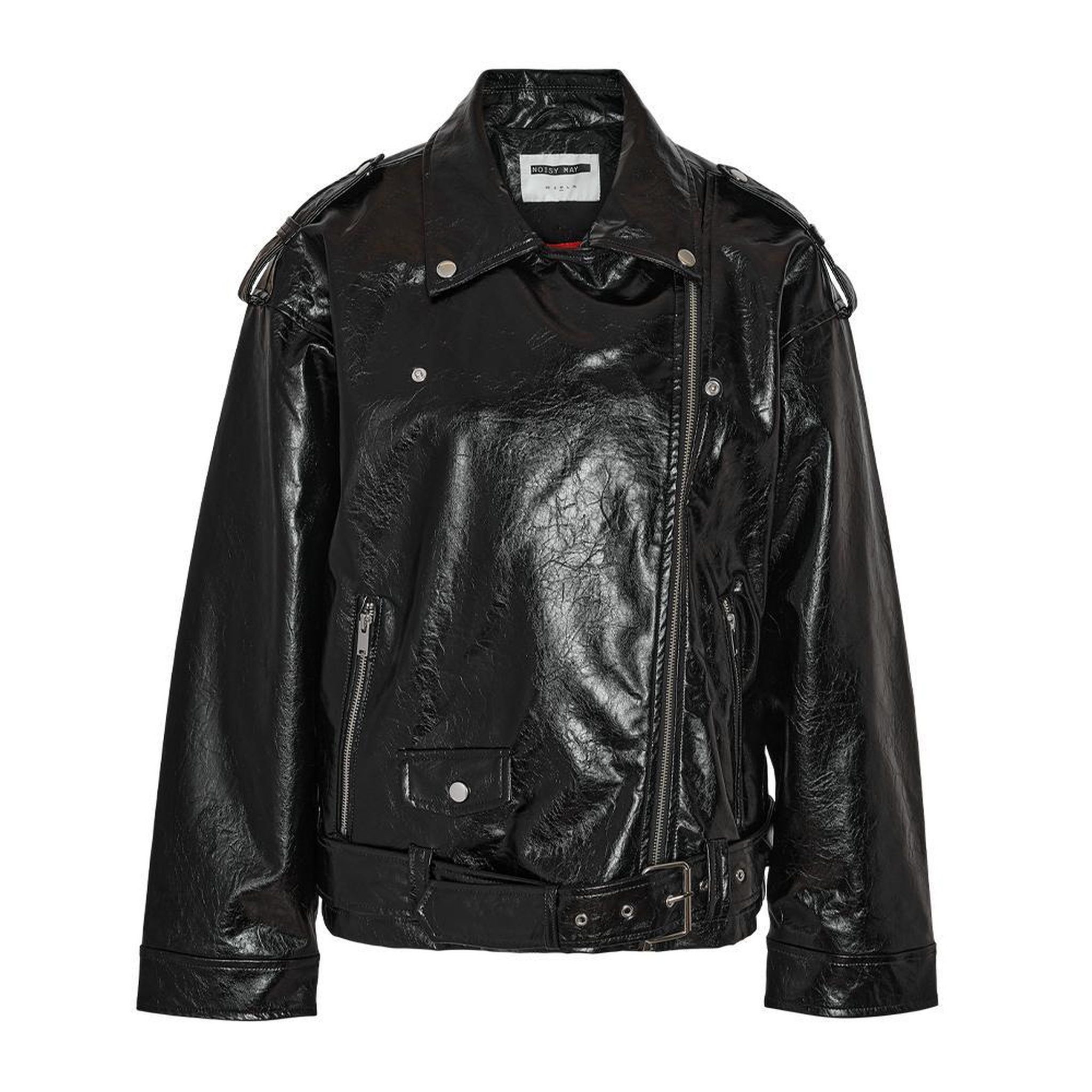 Voir la diapositive 3 : NOISY MAY Veste Similicuir  Femme Noisy May  Paulina Biker