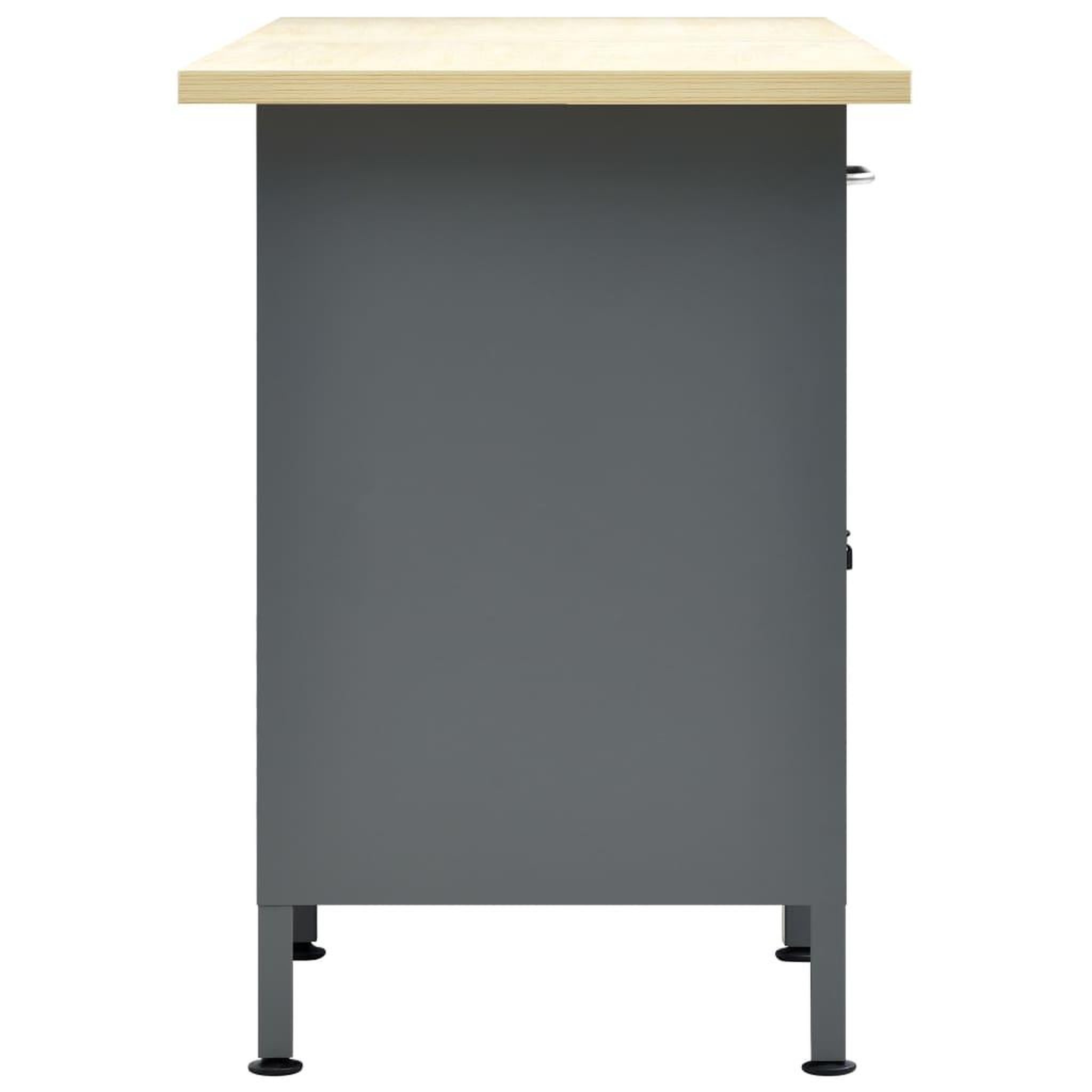 Voir la diapositive 5 : VIDAXL Etabli Noir 160x60x85 cm Acier