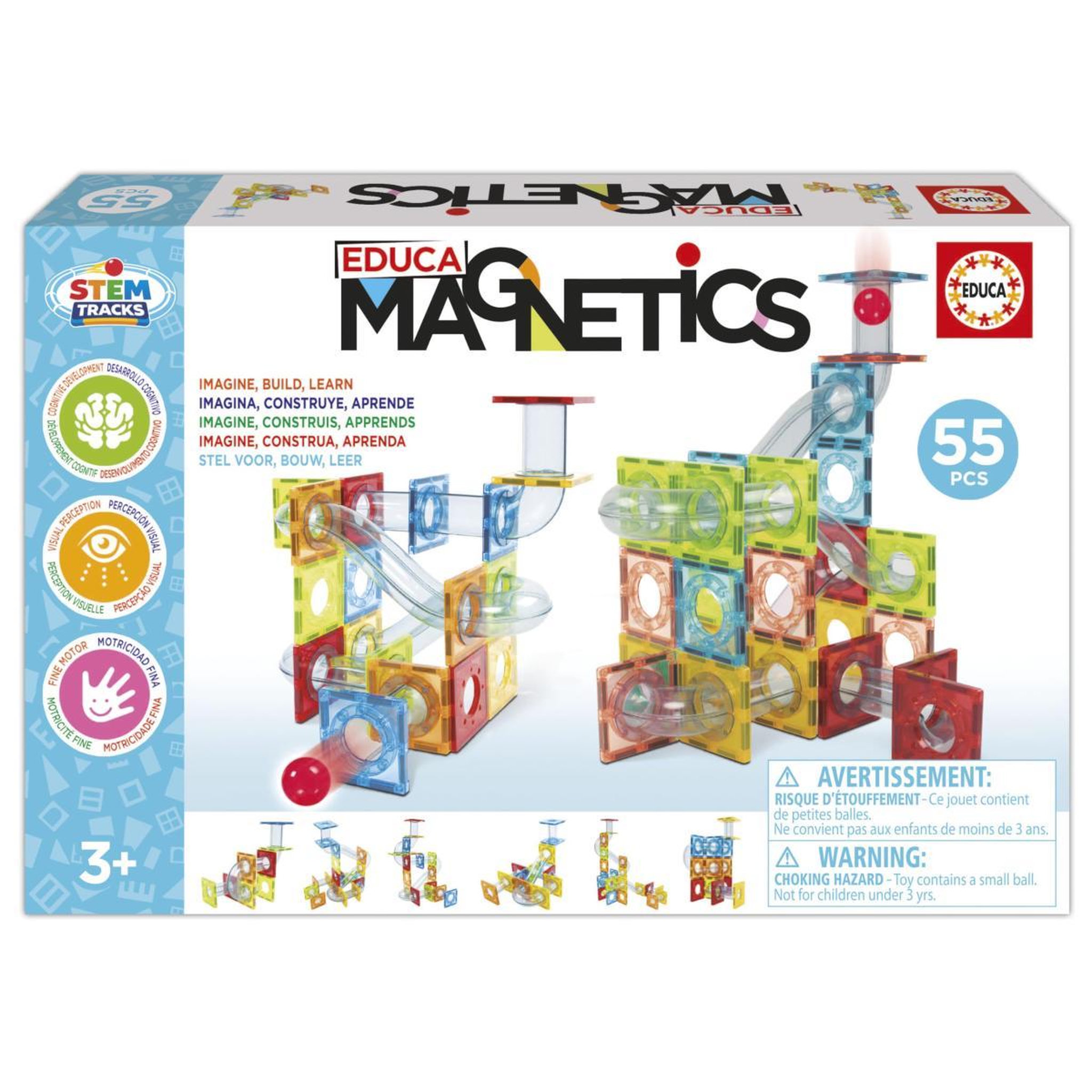 EDUCA Megnetics steam tracks - circuit de bille 55 pieces