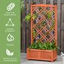 Voir la diapositive 5 : OUTSUNNY Jardinière avec treillis - bac à fleurs - jardinière sur pied - dim. 60L x 30l x 122H cm bois sapin pré-huilé