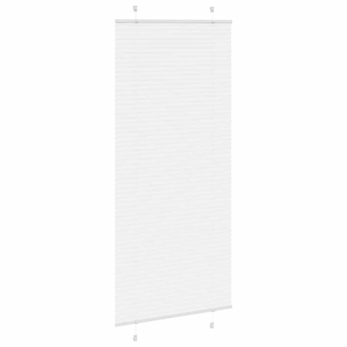 VIDAXL Store plisse blanc 85x200 cm largeur du tissu 84,4 cm polyester