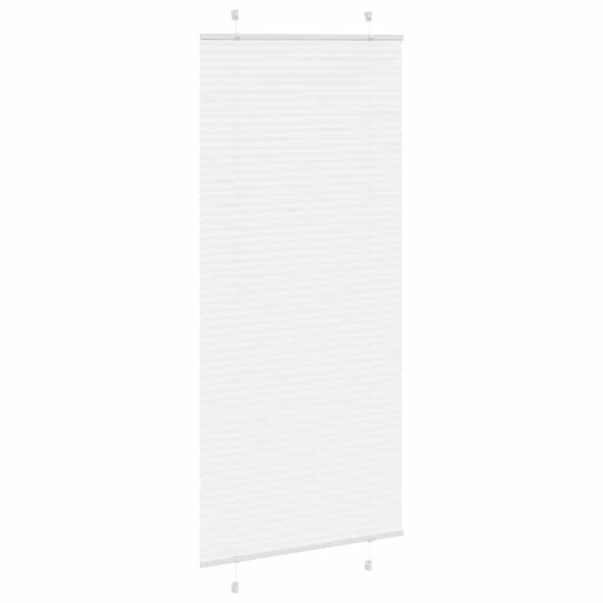 VIDAXL Store plisse blanc 85x200 cm largeur du tissu 84,4 cm polyester