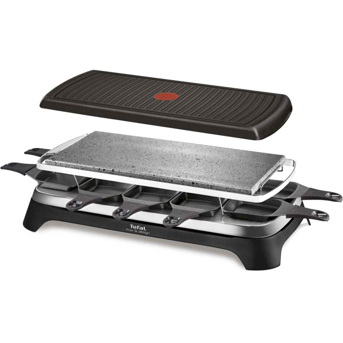 TEFAL Raclette RE45A812 Pierrade 3 en 1