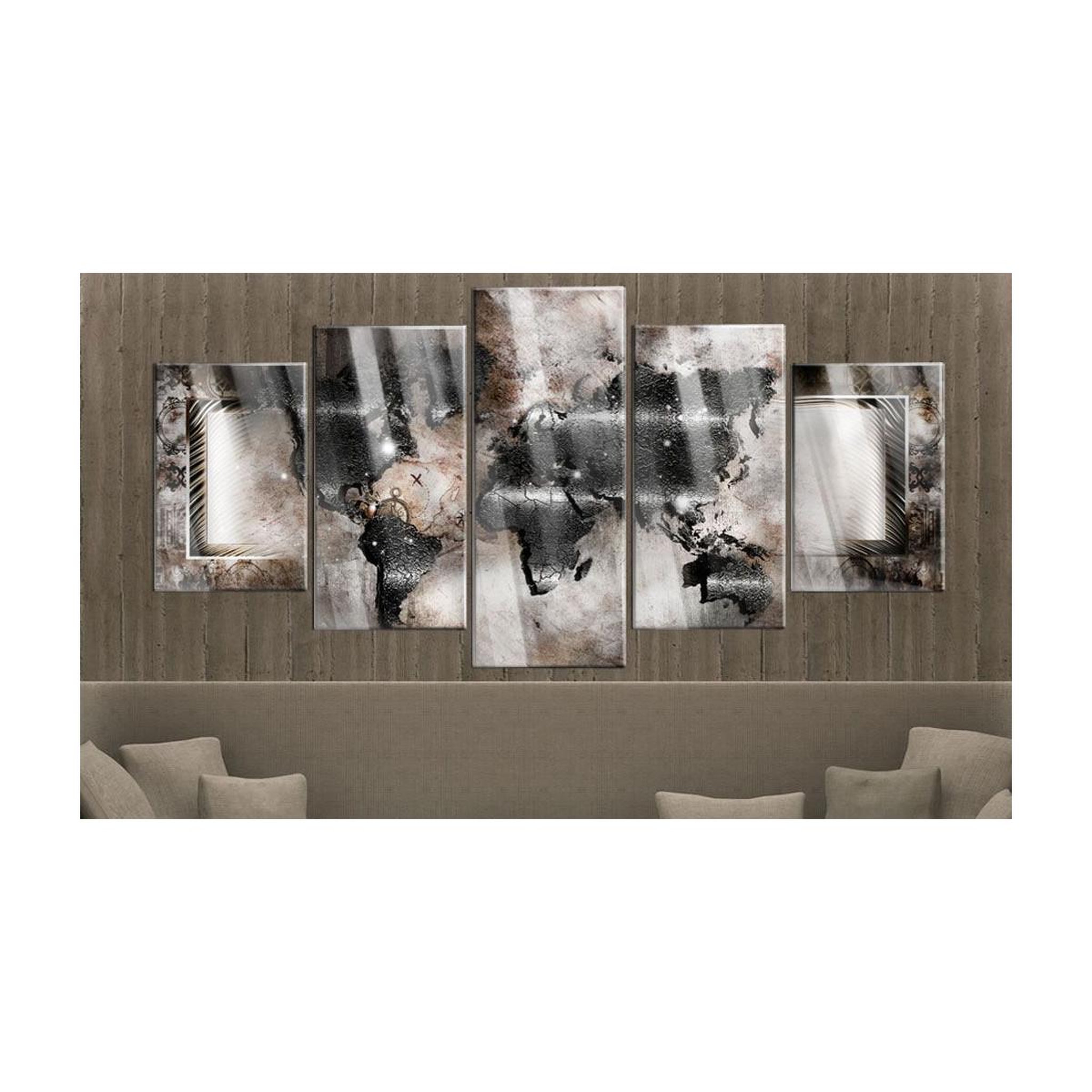 Voir la diapositive 2 : Paris Prix Tableau sur verre acrylique  graphite map