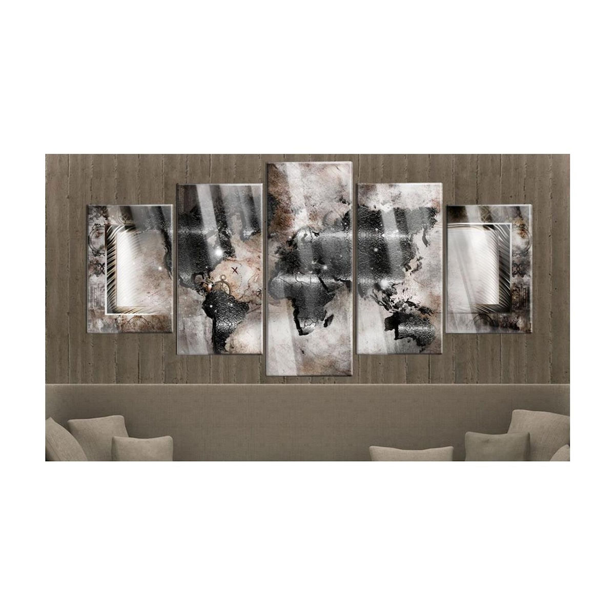 Paris Prix Tableau sur Verre Acrylique  Graphite Map
