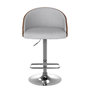 Voir la diapositive 6 : Rendez vous déco Chaise de bar réglable 63/84 cm en tissu gris clair-Carmelo
