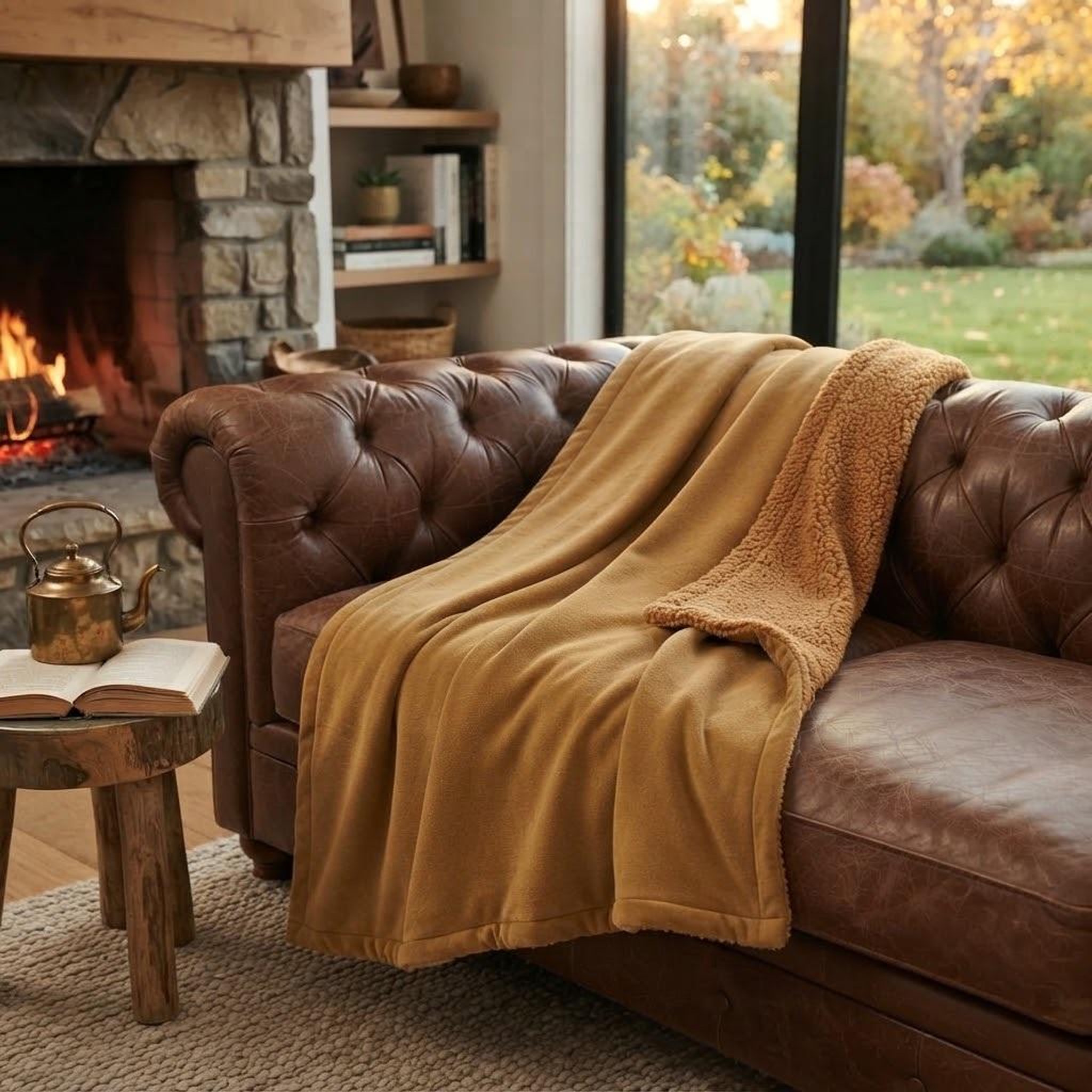 Voir la diapositive 4 : Eden Plaid uni collection douillet design et moderne