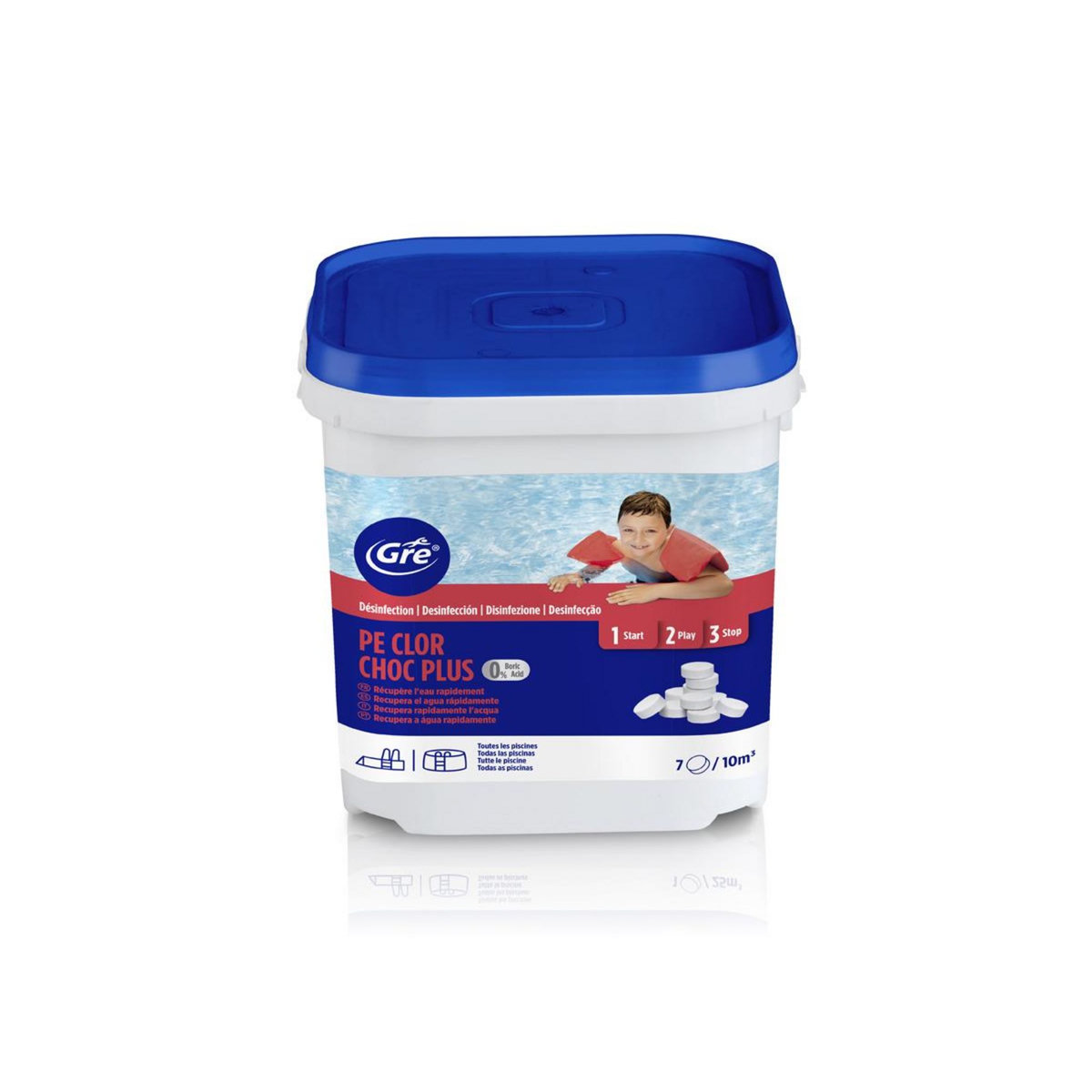 GRE Chlore choc sans acide borique 5 kg - Gré