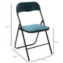 Voir la diapositive 4 : TOILINUX Lot de 6 Chaises pliantes effet velours