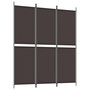 Voir la diapositive 2 : VIDAXL Cloison de separation 3 panneaux Marron 150x180 cm Tissu