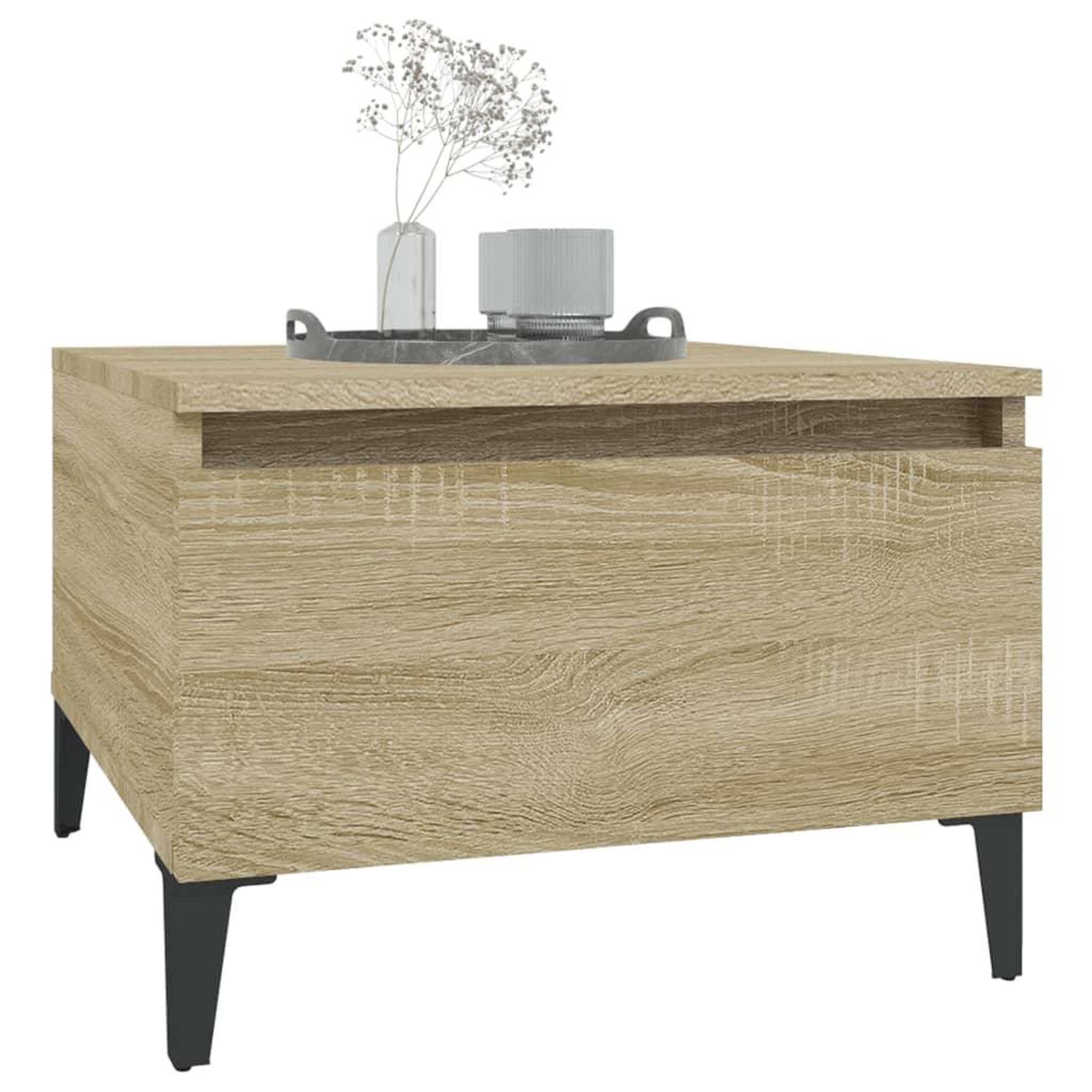 Voir la diapositive 4 : VIDAXL Table d'appoint Chene sonoma 50x46x35 cm Bois d'ingenierie
