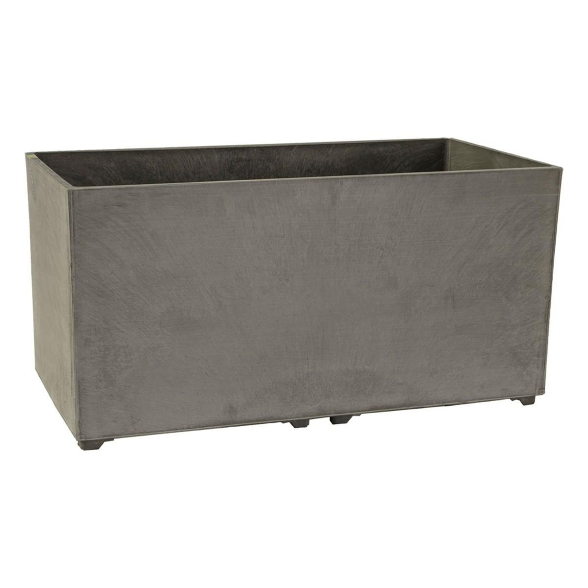 ART PLAST Jardinière Extérieure Grise Anthracite 100L 80x40cm - Pot de Fleurs Rectangulaire en Plastique Recyclé - Design Italien ARTPLAST