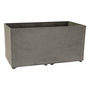 Voir la diapositive 1 : ART PLAST Jardinière Extérieure Grise Anthracite 100L 80x40cm - Pot de Fleurs Rectangulaire en Plastique Recyclé - Design Italien ARTPLAST