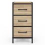 Voir la diapositive 3 : ID MARKET Lot de 2 tables de chevet UTAH 3 tiroirs