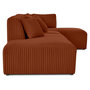 Voir la diapositive 3 : LISA DESIGN Victoire - canapé modulable d'angle droit 5 places en velours côtelé grosses côtes