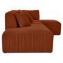 Voir la diapositive 3 : LISA DESIGN Victoire - canapé modulable d'angle droit 5 places en velours côtelé grosses côtes