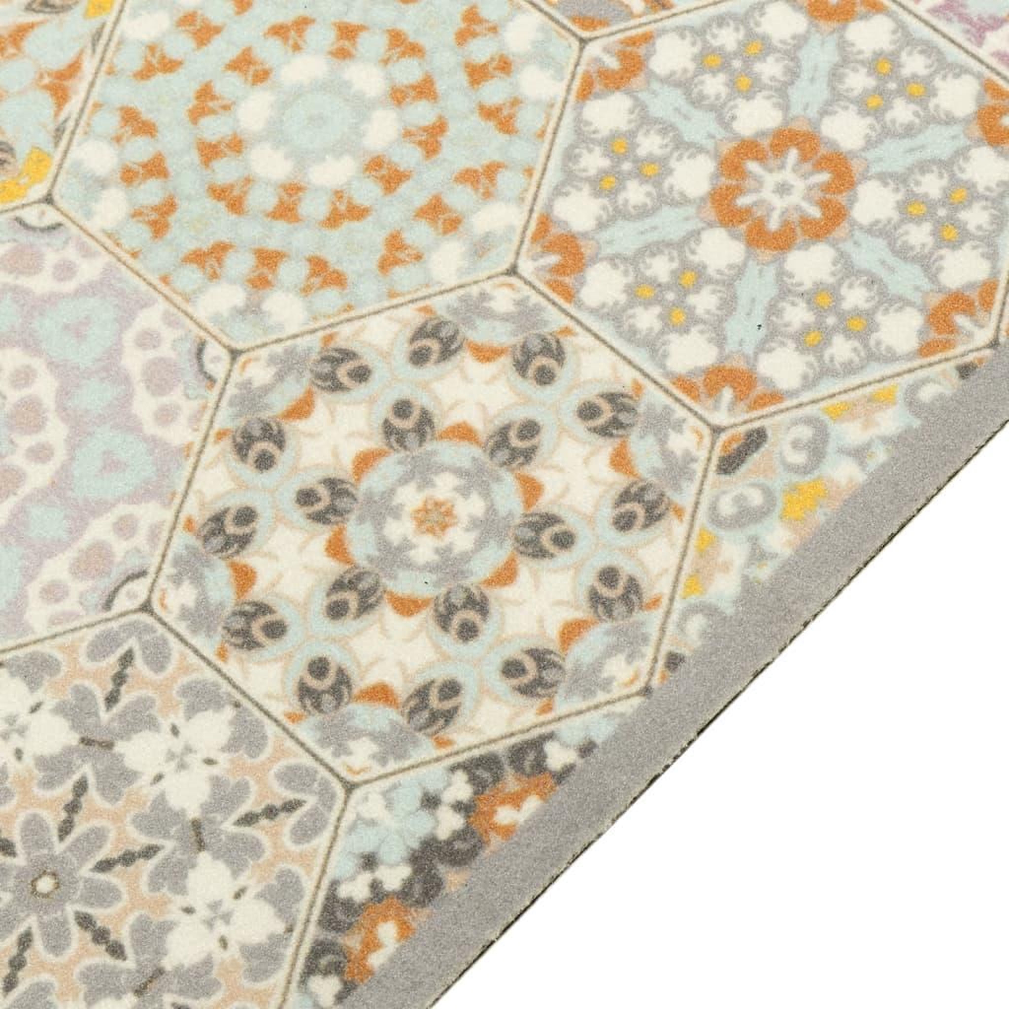 Voir la diapositive 3 : VIDAXL Tapis de cuisine lavable impression pastel hexagonale 45x150 cm