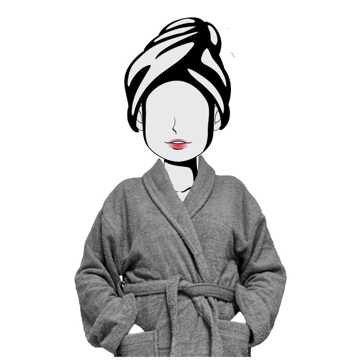 SOLEIL D'OCRE Peignoir en coton 500gr/m2 LAGUNE, par Soleil d'Ocre