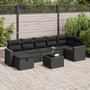 Voir la diapositive 1 : VIDAXL Salon de jardin 8 pcs avec coussins noir resine tressee