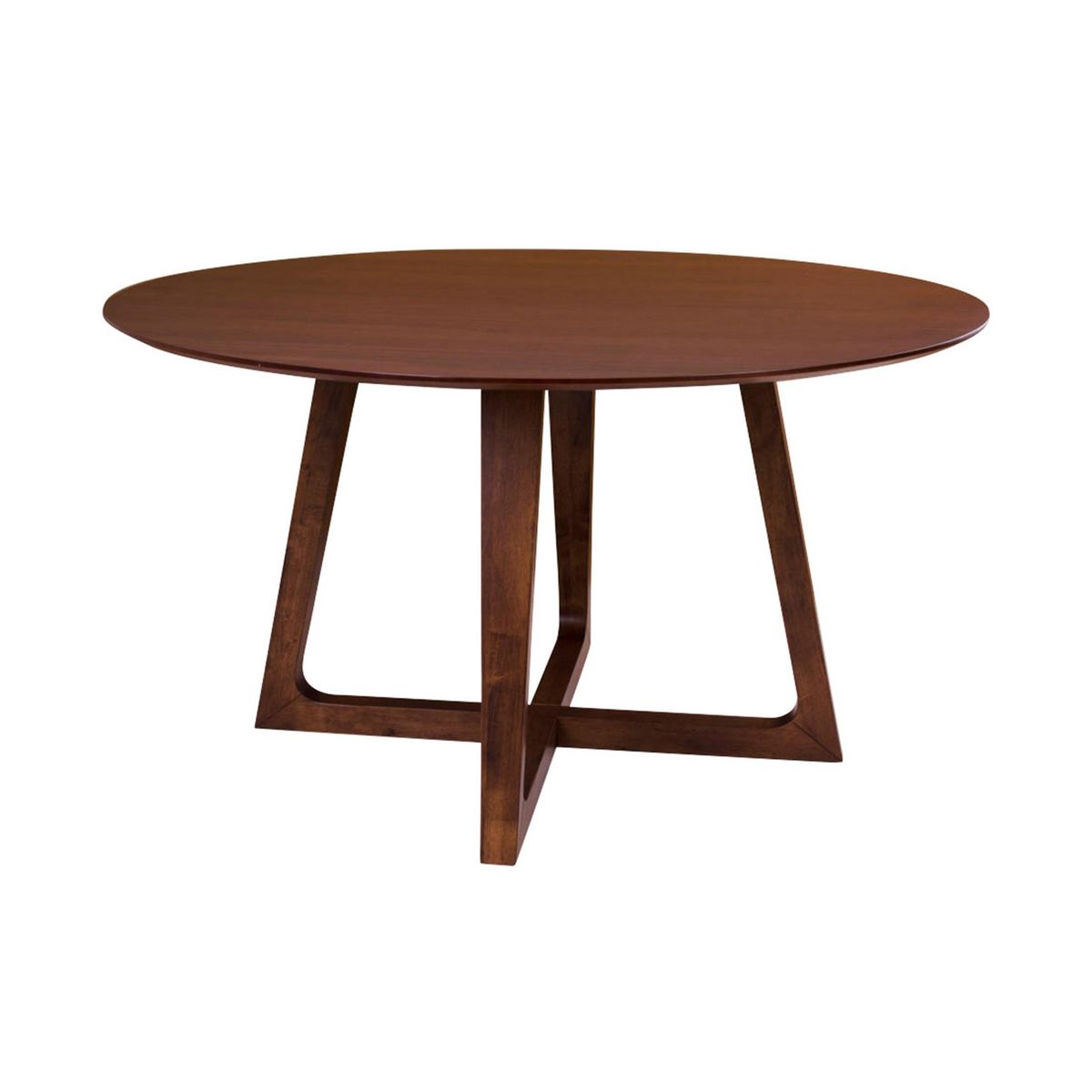 LISA DESIGN Solin - table à manger ronde - bois plaquage noyer - 4 personnes