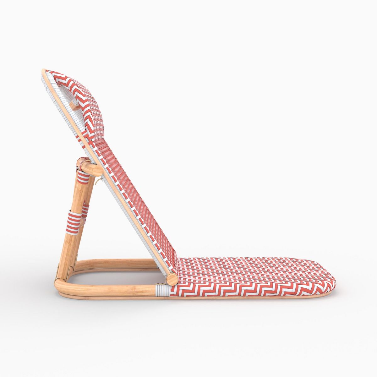 Rendez vous déco Chaise de plage terracotta pliable en tissage synthétique - Favignana