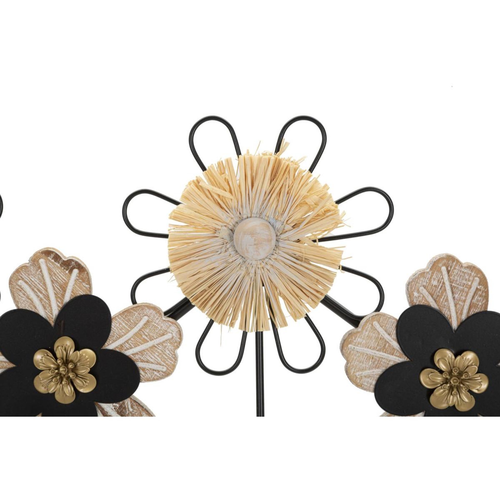 Voir la diapositive 2 : Paris Prix Patère murale design 5 crochets  may  61cm noir & naturel
