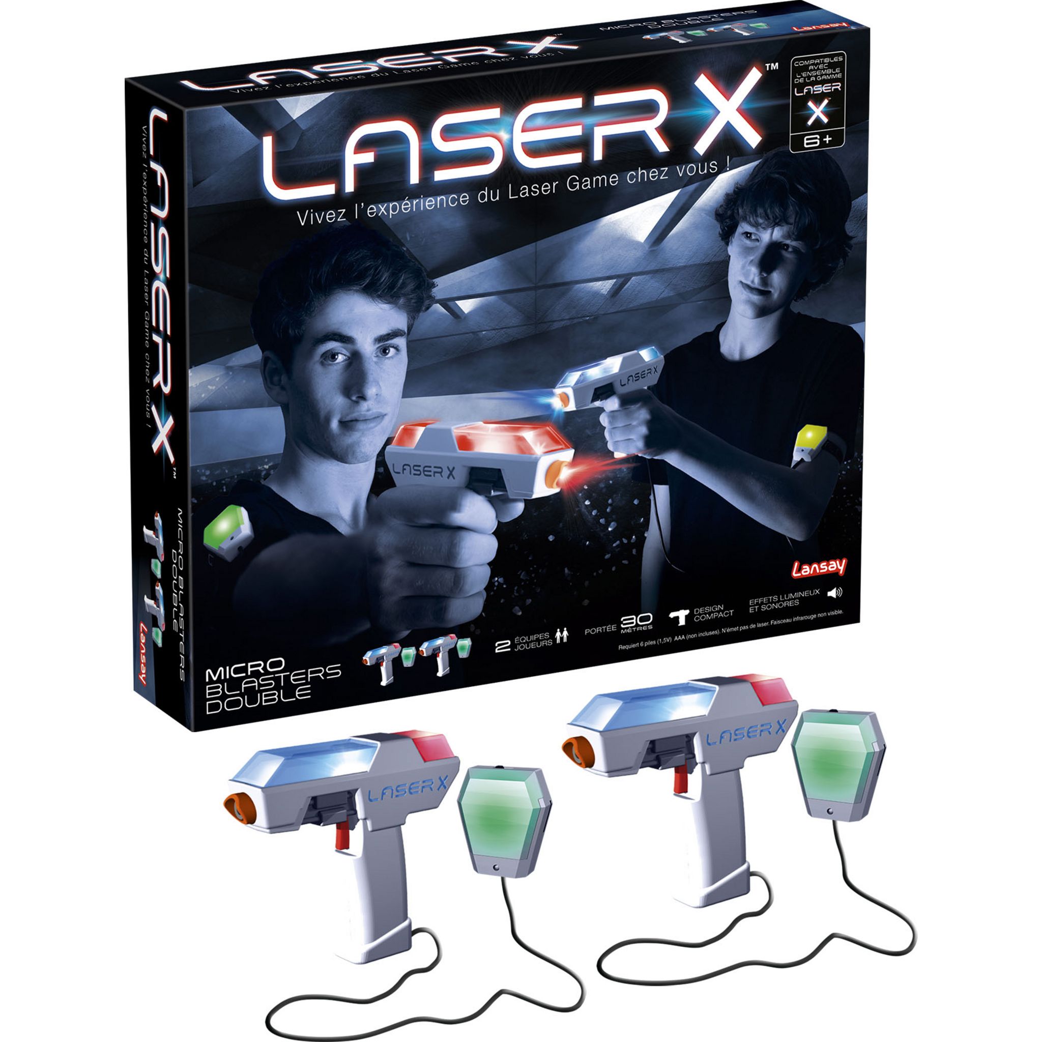 Jeu Laser Laser X Micro Double Blaster - 2 Pistolets Sans Fil, Portée 90 M - Dès 6 Ans - Idée Cadeau