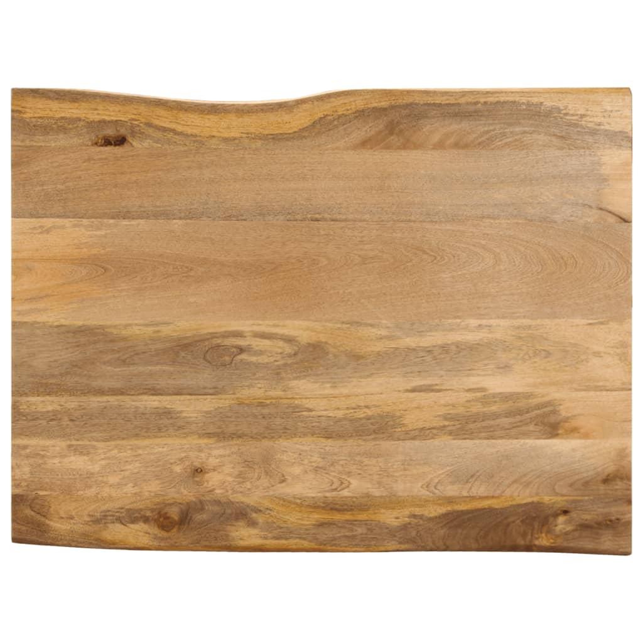 VIDAXL Dessus de table 110x80x2,5 cm bord vivant bois massif manguier