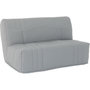 Voir la diapositive 3 : MARKET24 Banquette BZ DREAM - Tissu 100% Coton gris clair - Couchage 140x190 cm