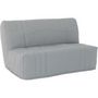 Voir la diapositive 3 : MARKET24 Banquette BZ DREAM - Tissu 100% Coton gris clair - Couchage 140x190 cm