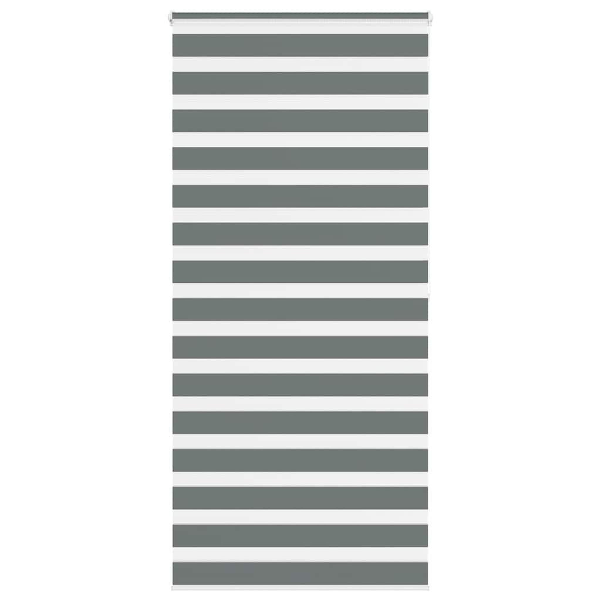 VIDAXL Store zebre gris fonce largeur du tissu 100,9 cm polyester