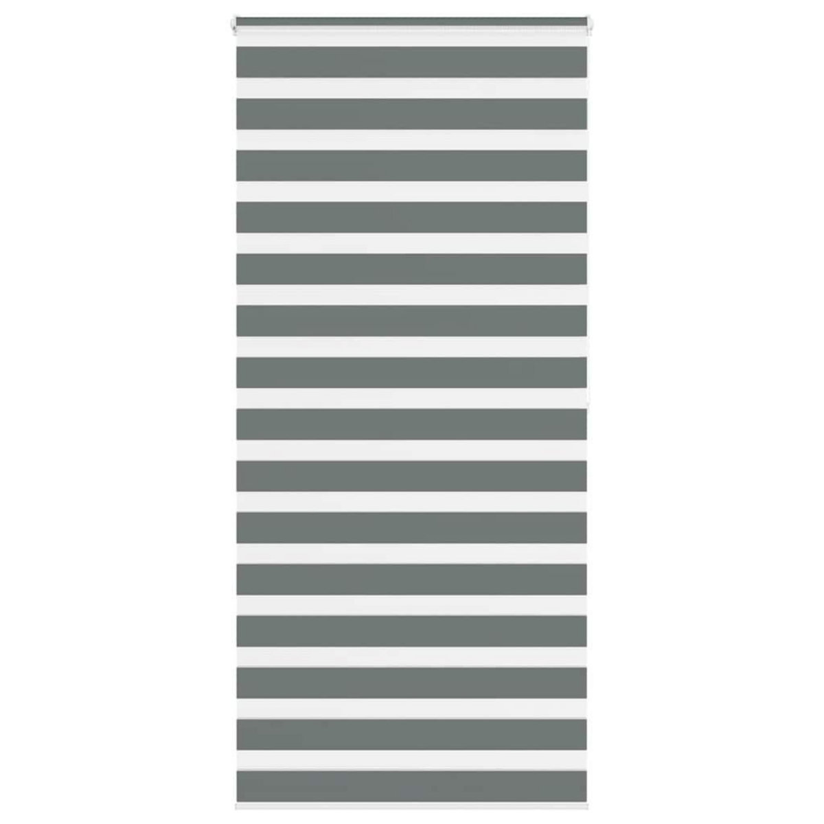 VIDAXL Store zebre gris fonce largeur du tissu 100,9 cm polyester