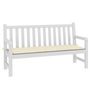 Voir la diapositive 3 : VIDAXL Coussin de banc de jardin creme 150x50x3 cm tissu oxford