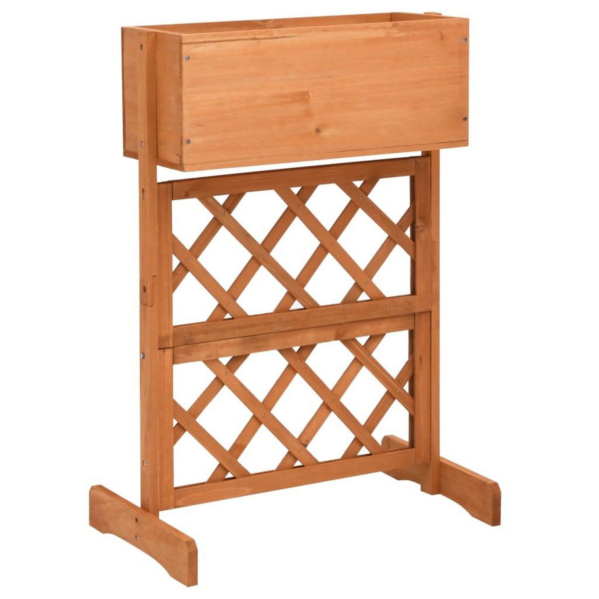 VIDAXL Jardiniere a treillis de jardin Orange 45x30x74cm Bois de sapin