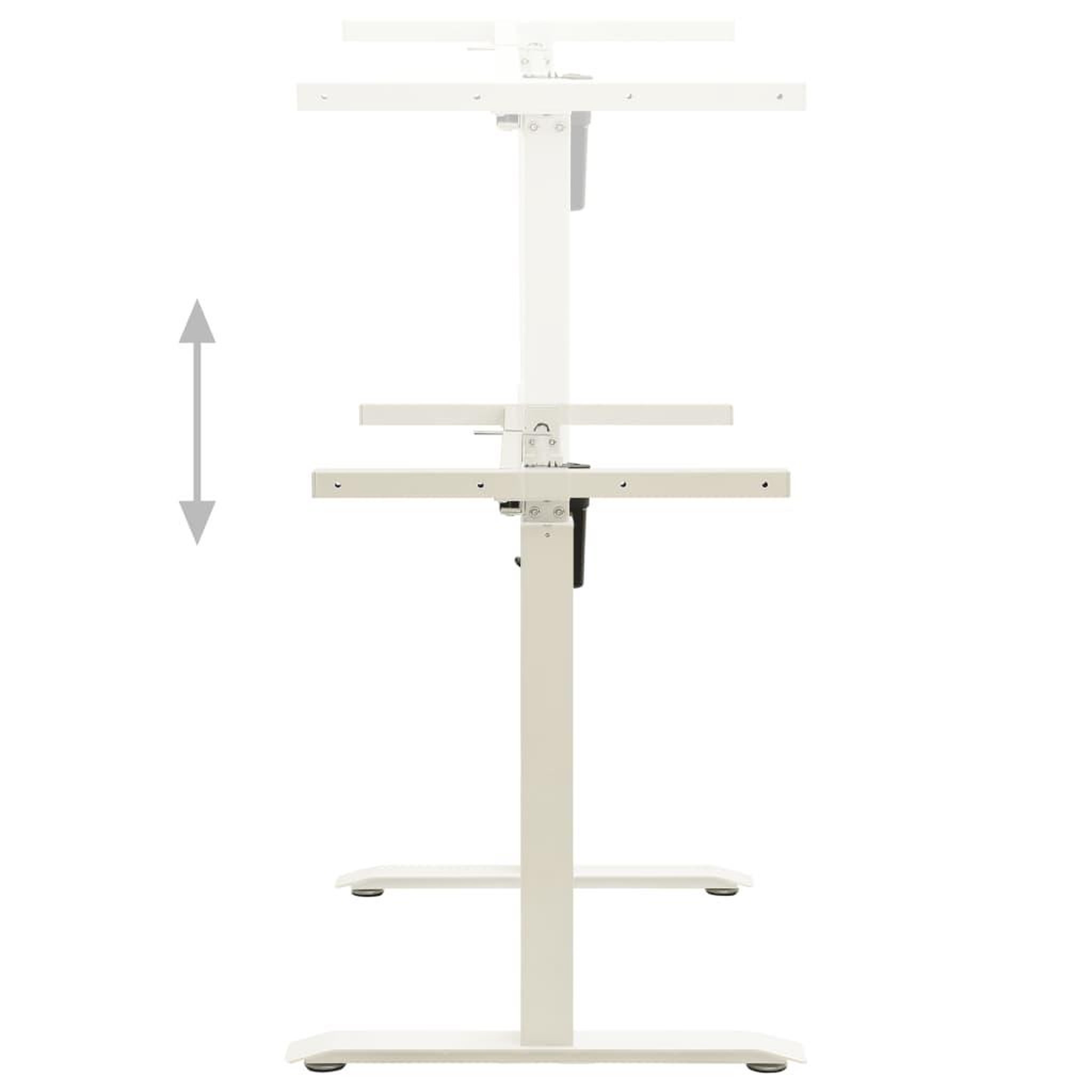 Voir la diapositive 4 : VIDAXL Cadre de bureau motorise electrique reglable en hauteur Blanc