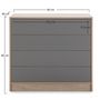 Voir la diapositive 3 : VS VENTA-STOCK Commode de Nuit Panama 4 tiroirs, Couleur Bois et Gris, 80 cm Largeur