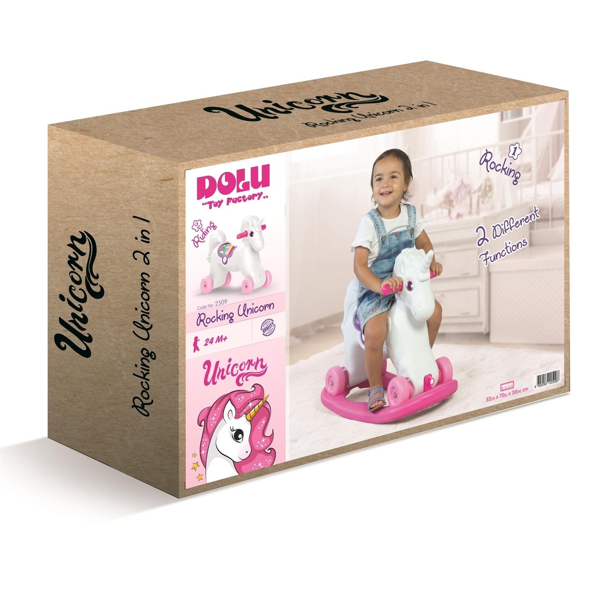 Voir la diapositive 4 : DOLU 2in1 - Cheval à bascule Licorne