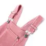 VIDAXL Robe salopette pour enfants velours cotele rose clair 92