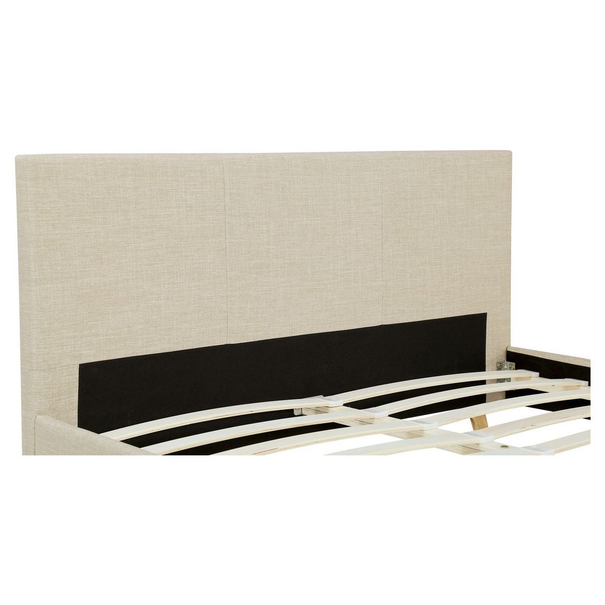 Lit scandinave tissu avec tête de lit et sommier 140x190 cm PORTIMAO