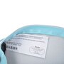 AUCHAN Trousse scolaire ronde avec charm pompon polyuréthane bleu pastel